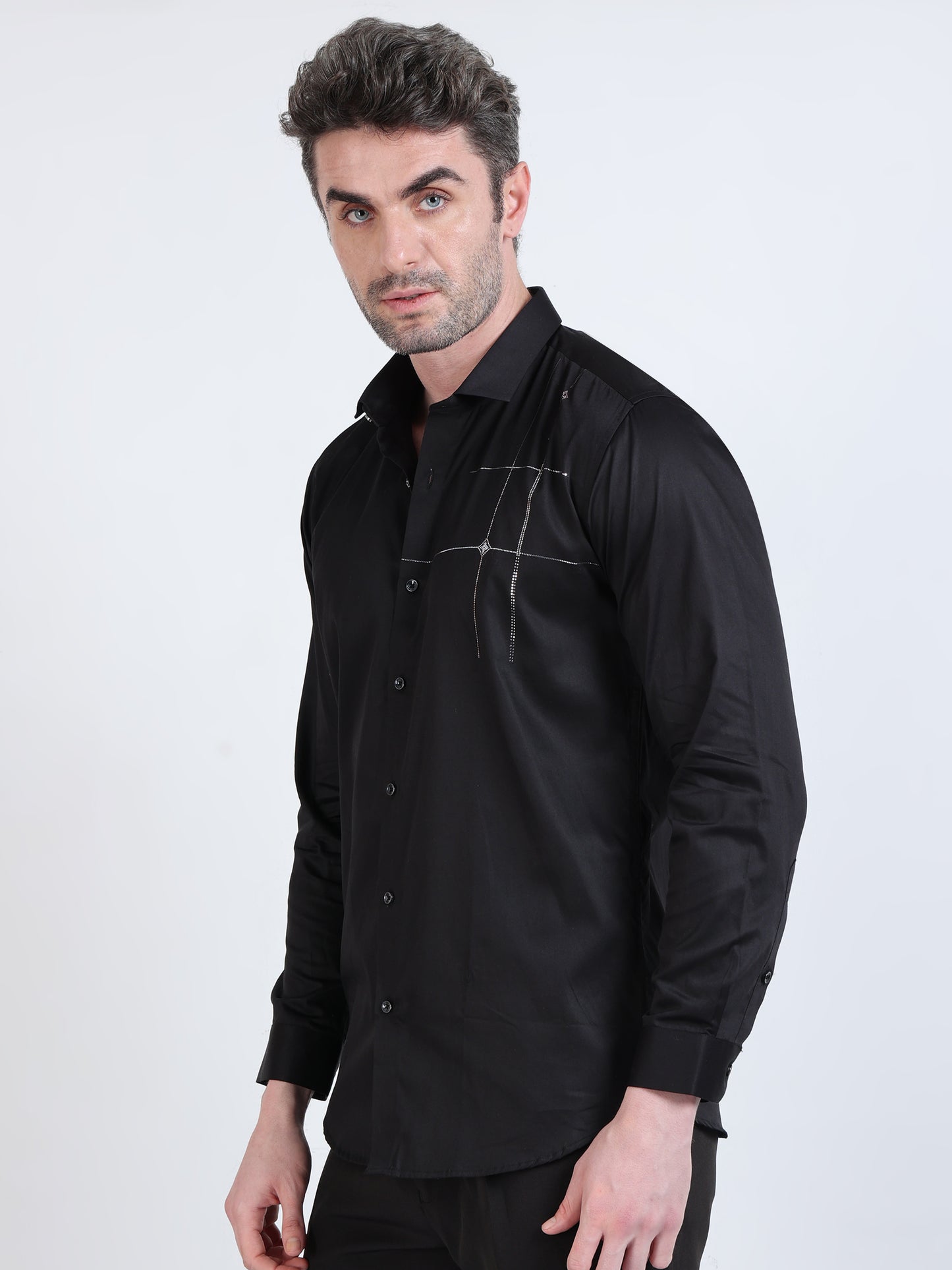 Dark Ember - Occasion Wear Shirt - Black