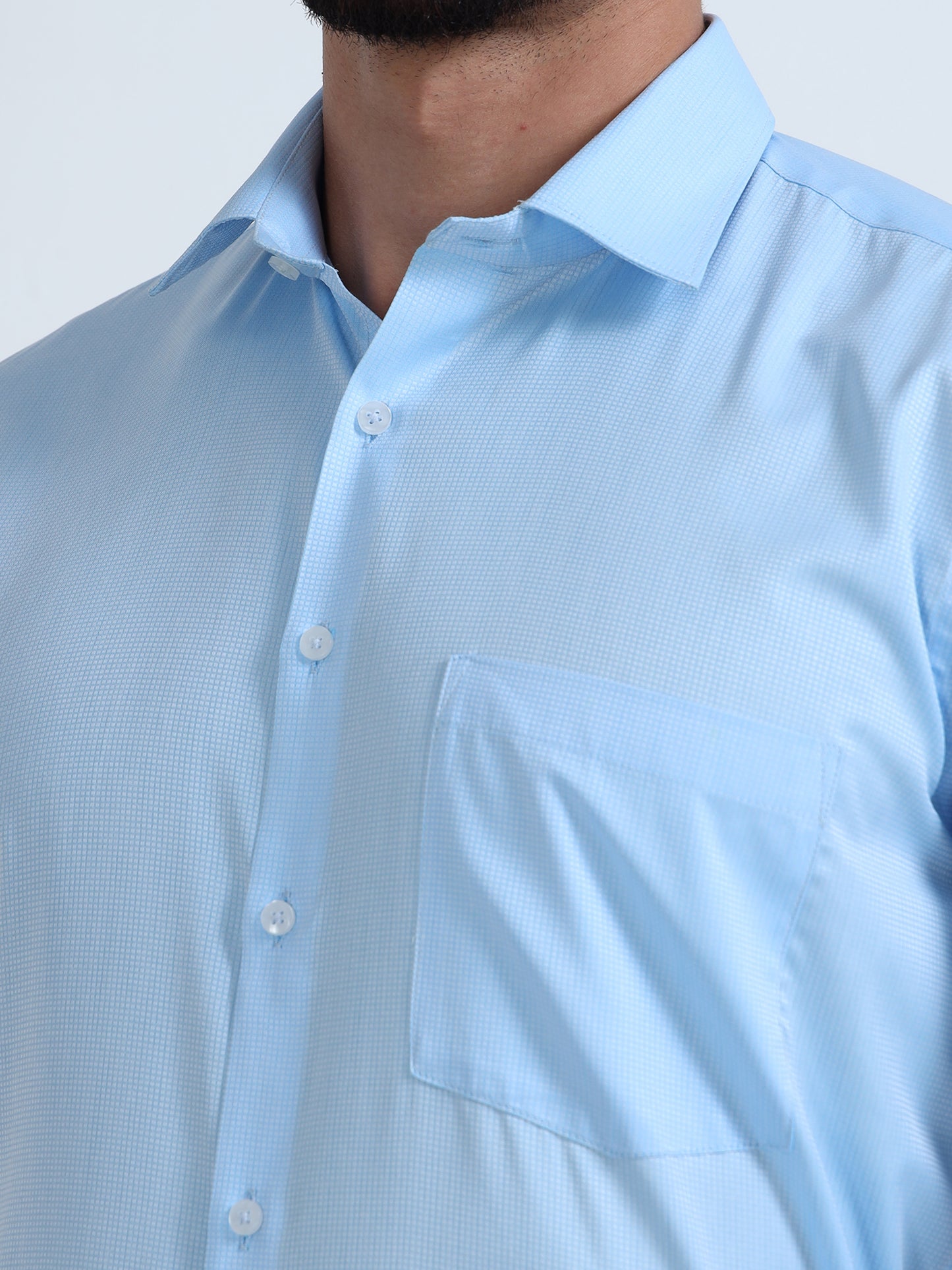 Urban Skyline - Self Pattern Men’s Formal Shirt