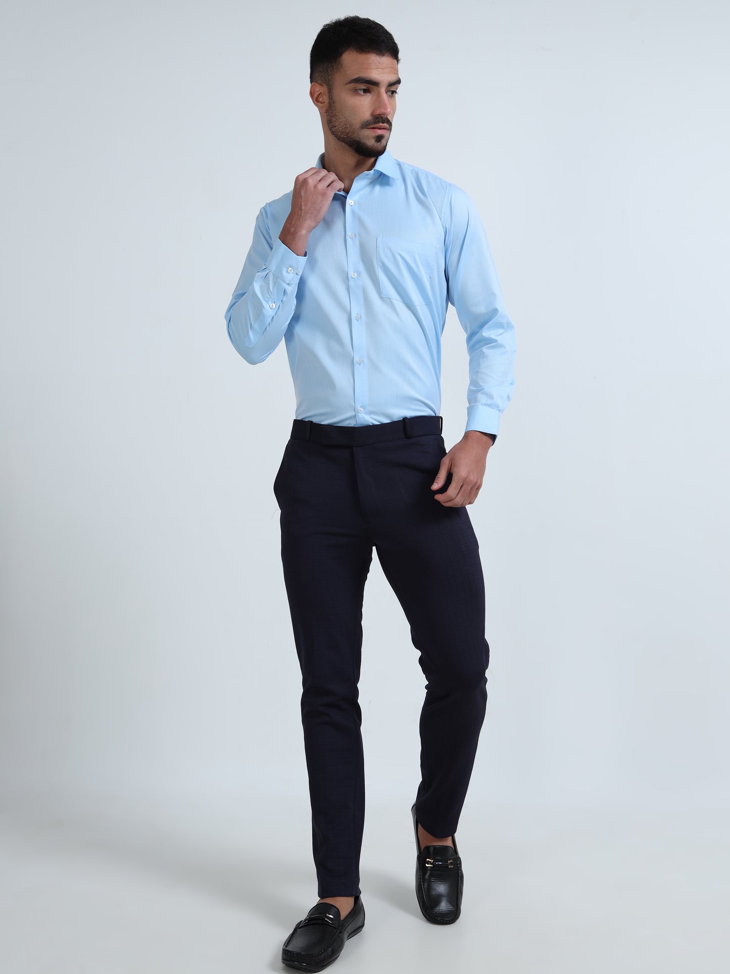 Urban Skyline - Self Pattern Men’s Formal Shirt
