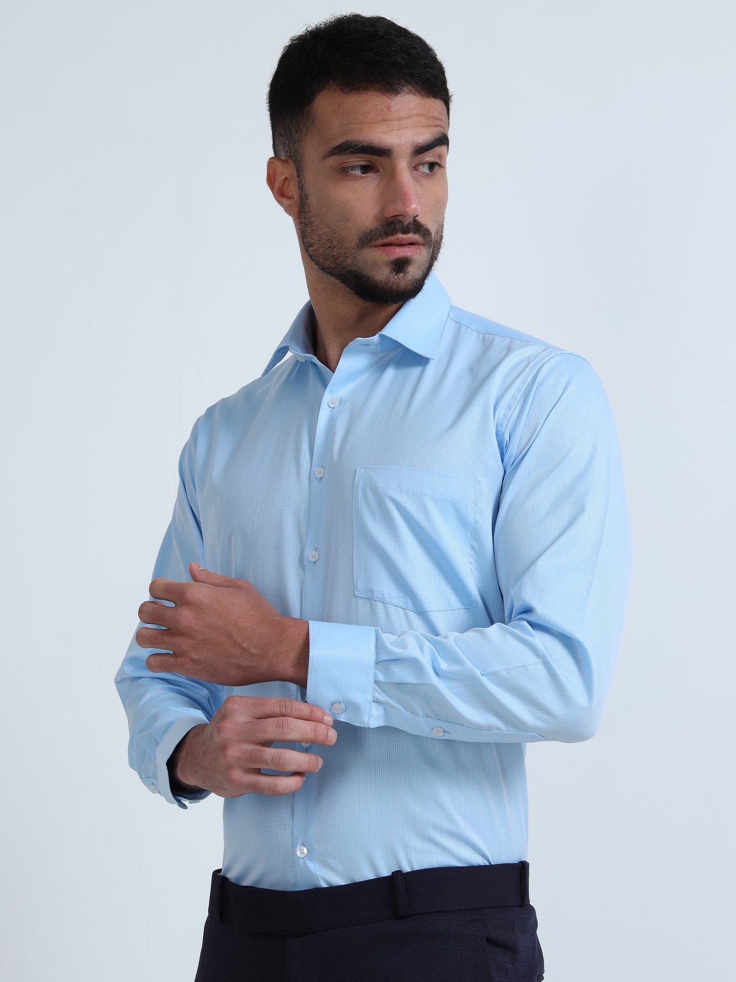Urban Skyline - Self Pattern Men’s Formal Shirt