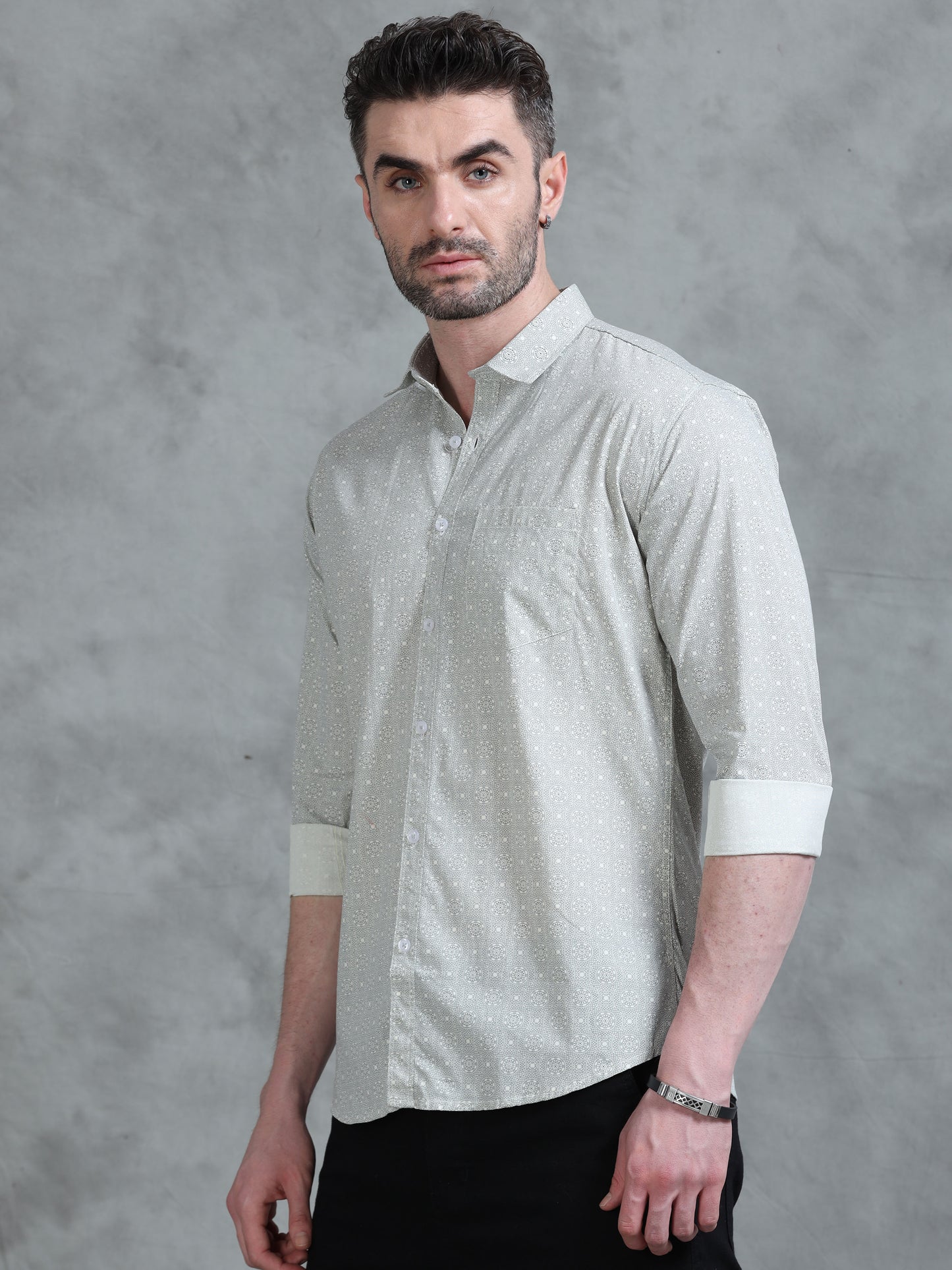 Urban Geo-Print Statement Shirt
