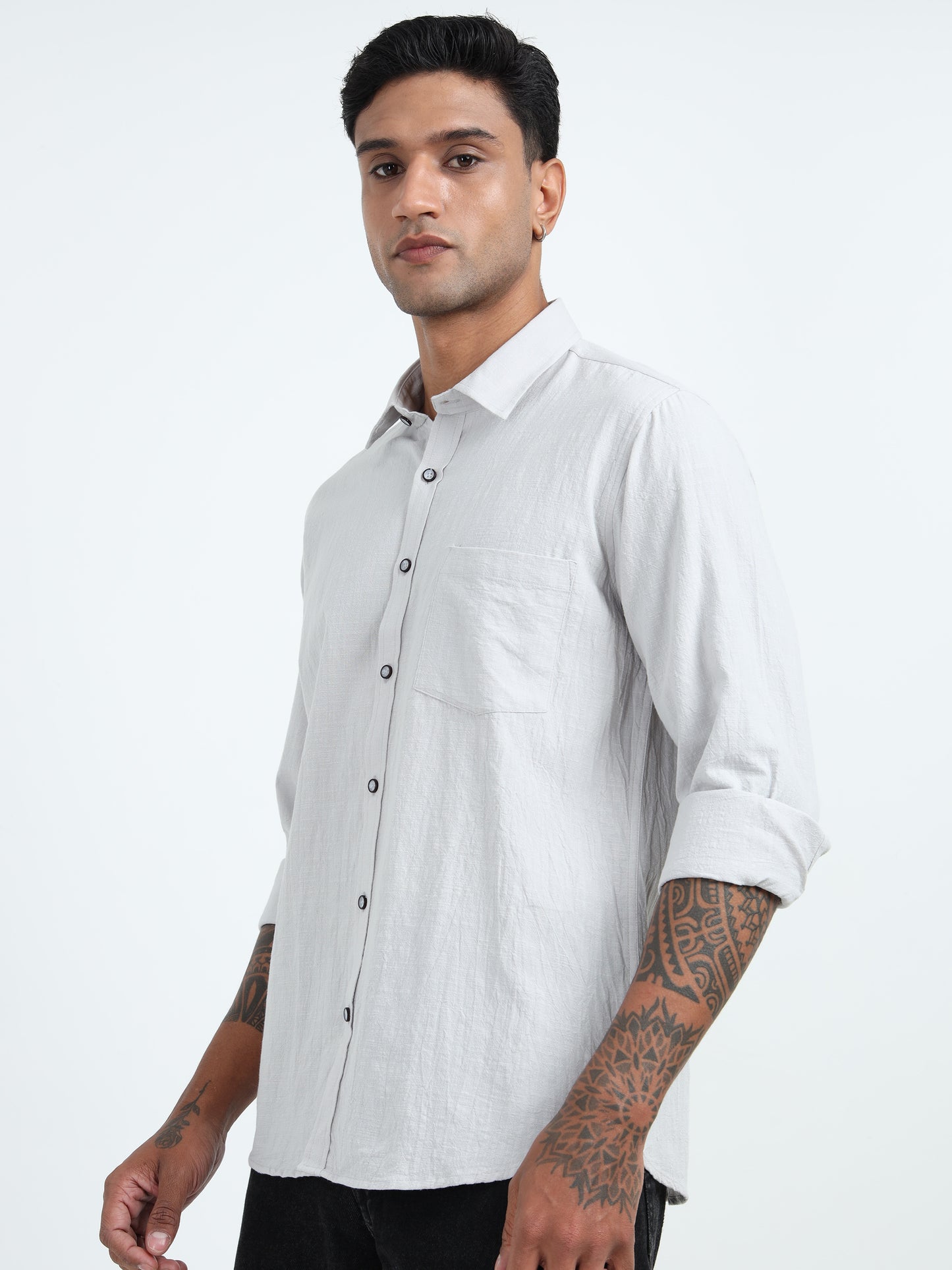 Breeze Cotton Linen Men’s Casual Wear Shirt