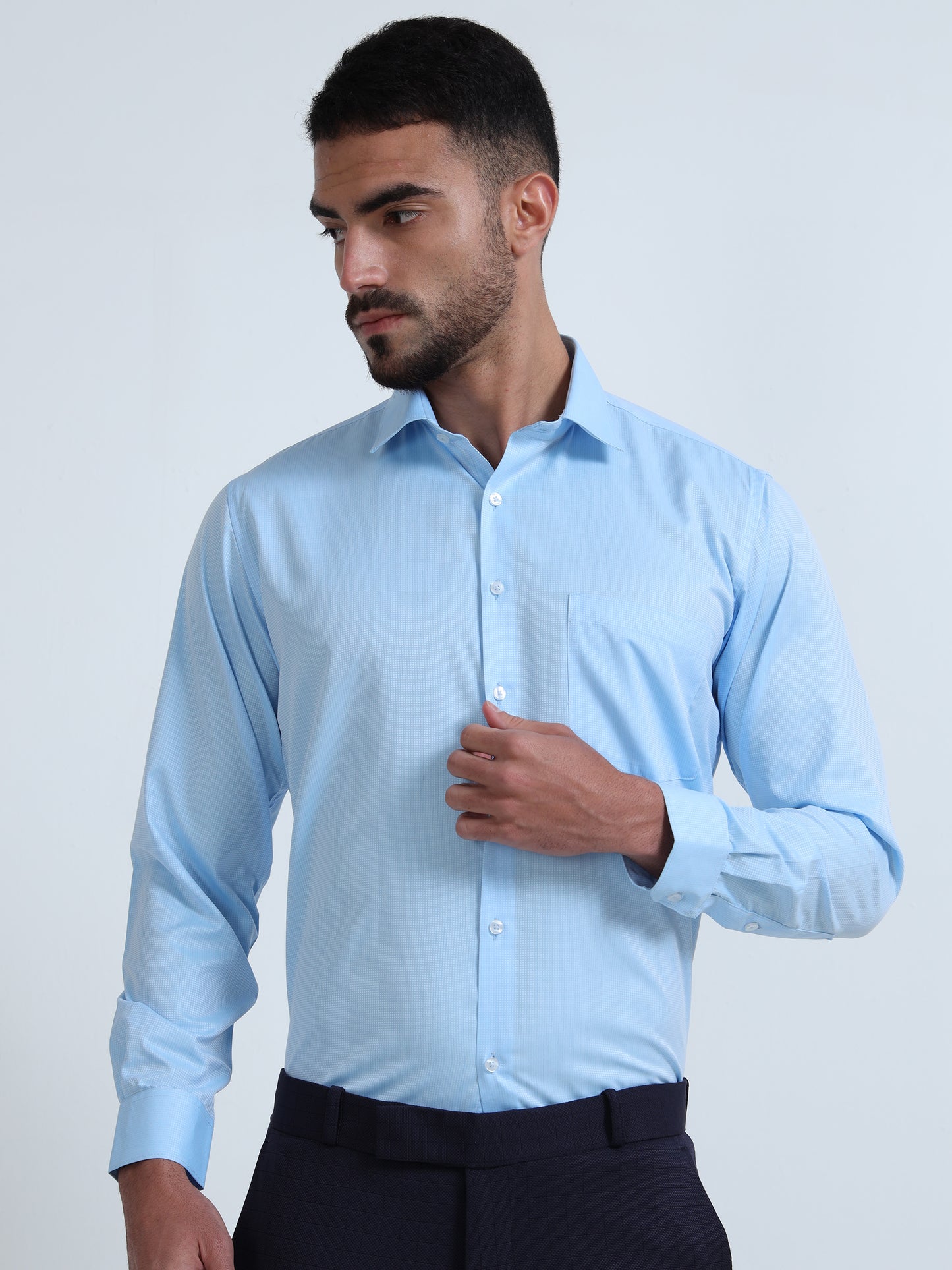 Urban Skyline - Self Pattern Men’s Formal Shirt