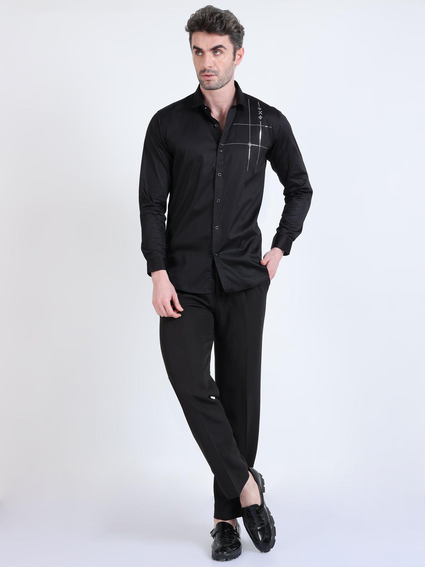 Dark Ember - Occasion Wear Shirt - Black