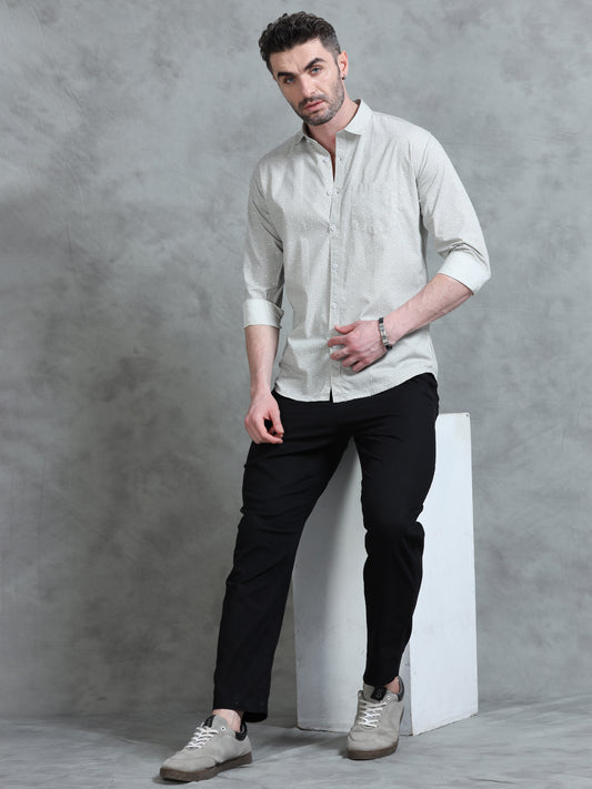 Urban Geo-Print Statement Shirt